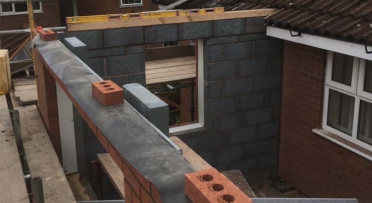 View of the second floor with window cavity closers in place