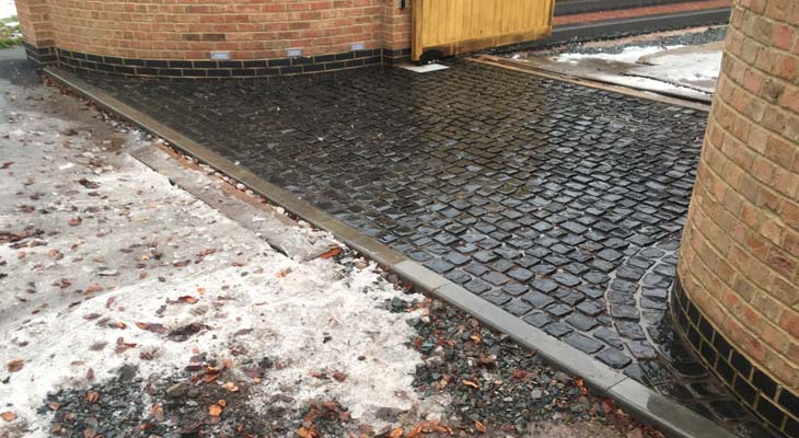 Kerb stones defining property boundary Kerb stones defining property boundary