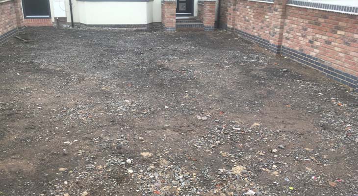 Old driveway removed