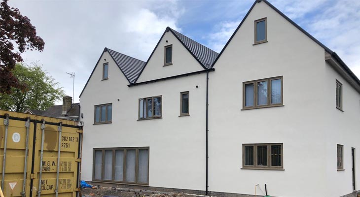Completed rear view of the wraparound extension in Bloxwich.