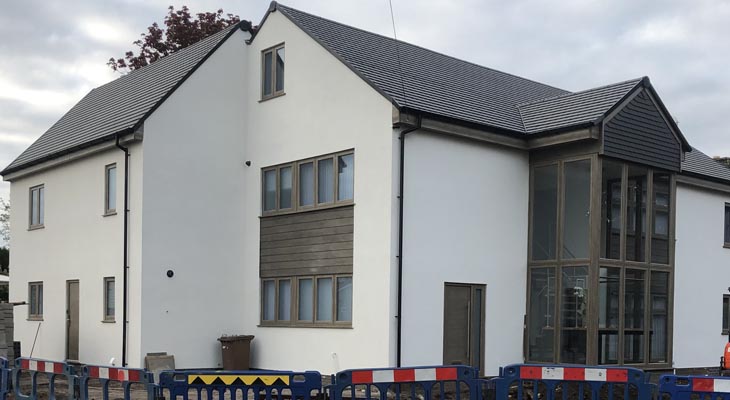 Completed side and front view of the wraparound extension in Bloxwich.
